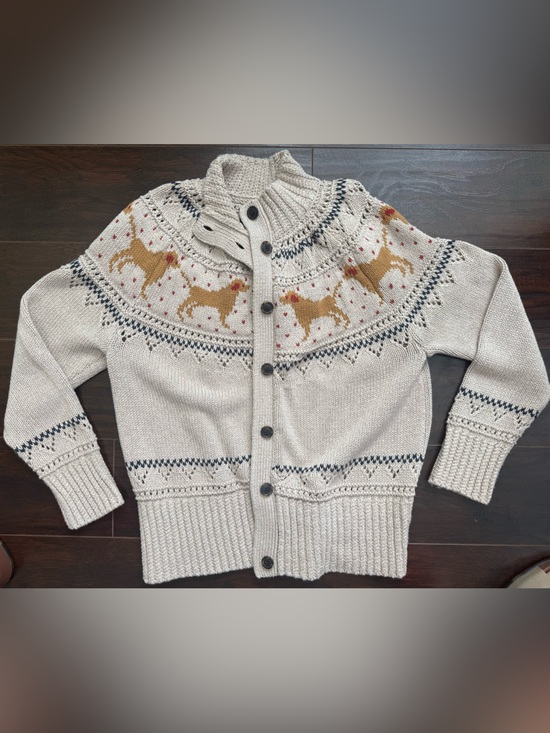 L.L. Bean Sweaters - L.L. Bean Signature Cotton Fisherman Sweater, short cardigan fair isle